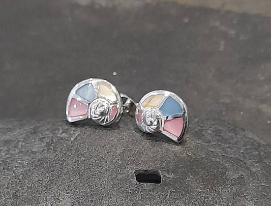 SPIRAL SHELL,  MULTI MOP 9X8MM STUD