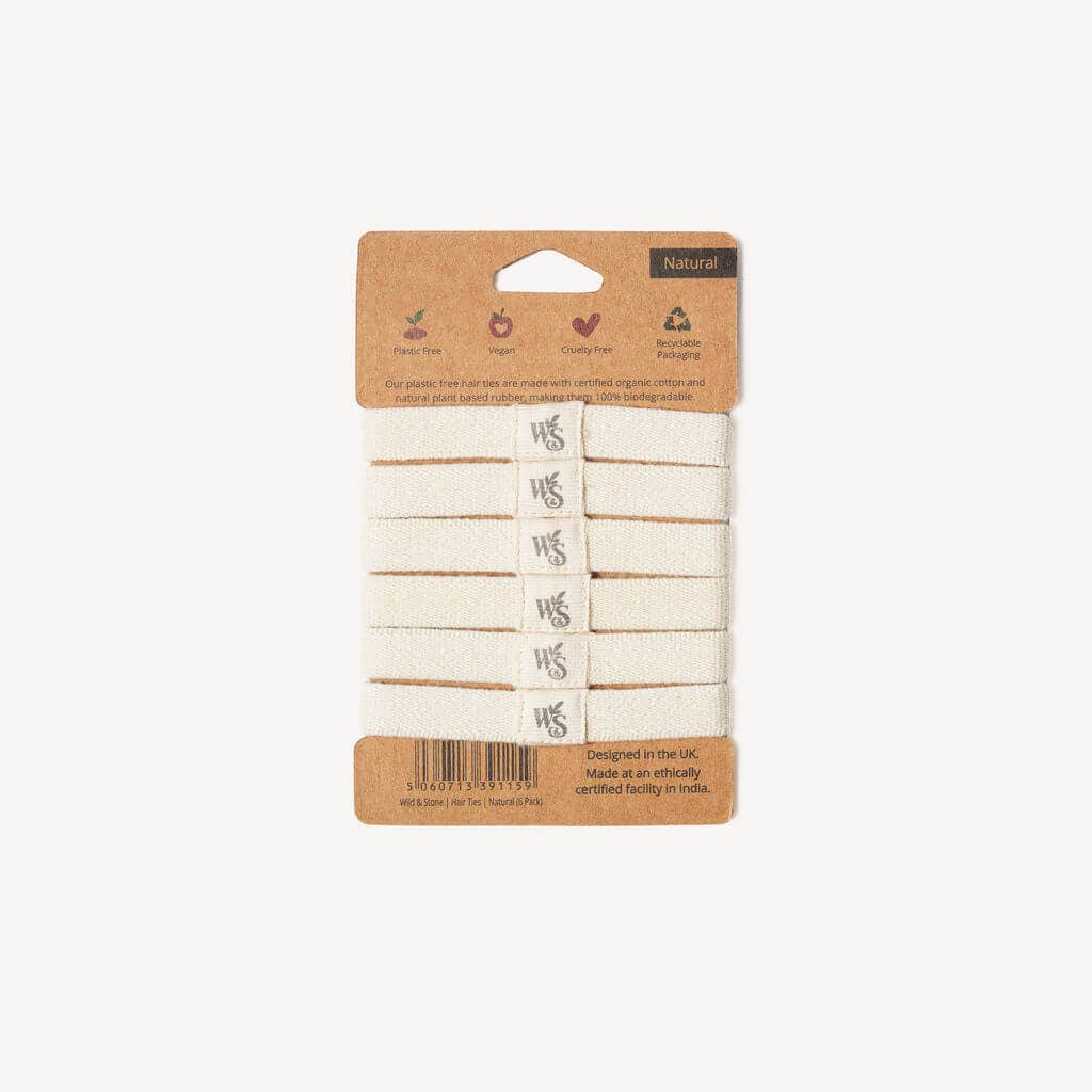 Hair Ties - Plastic Free - 6 Pack (Blonde)