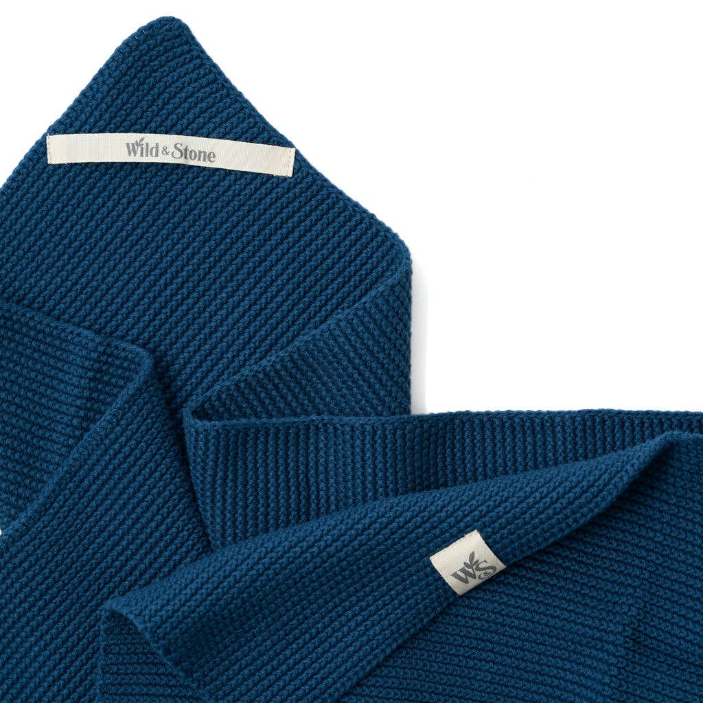 Wild and Stone - Hand Towels - 100% Organic Cotton - Ocean