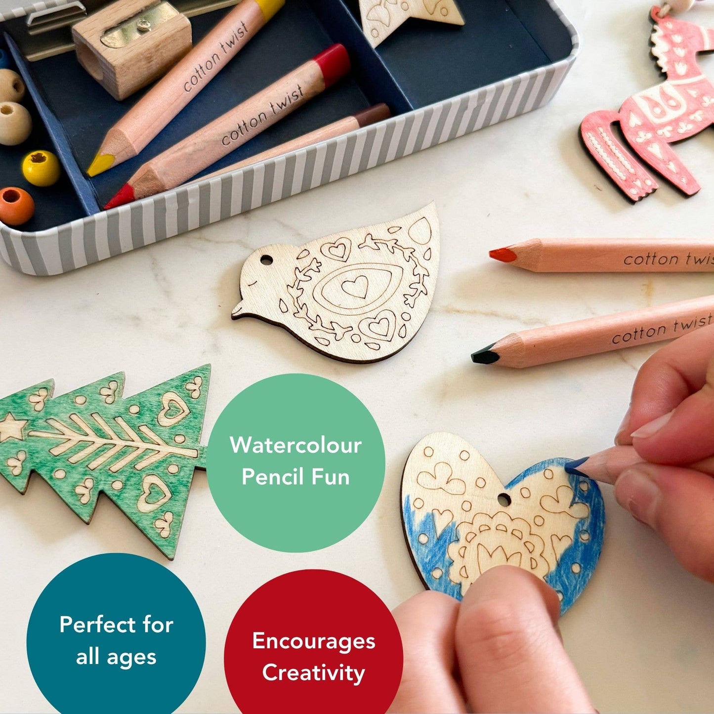 Cotton Twist - Folk Art Christmas Decoration Kit