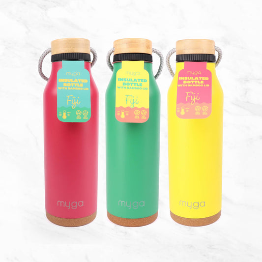 Myga Eco - Fiji Insulated Water Bottle with Bamboo Lid