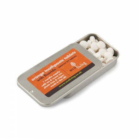 Toothpaste Tablets - Orange - TIN -with Flouride