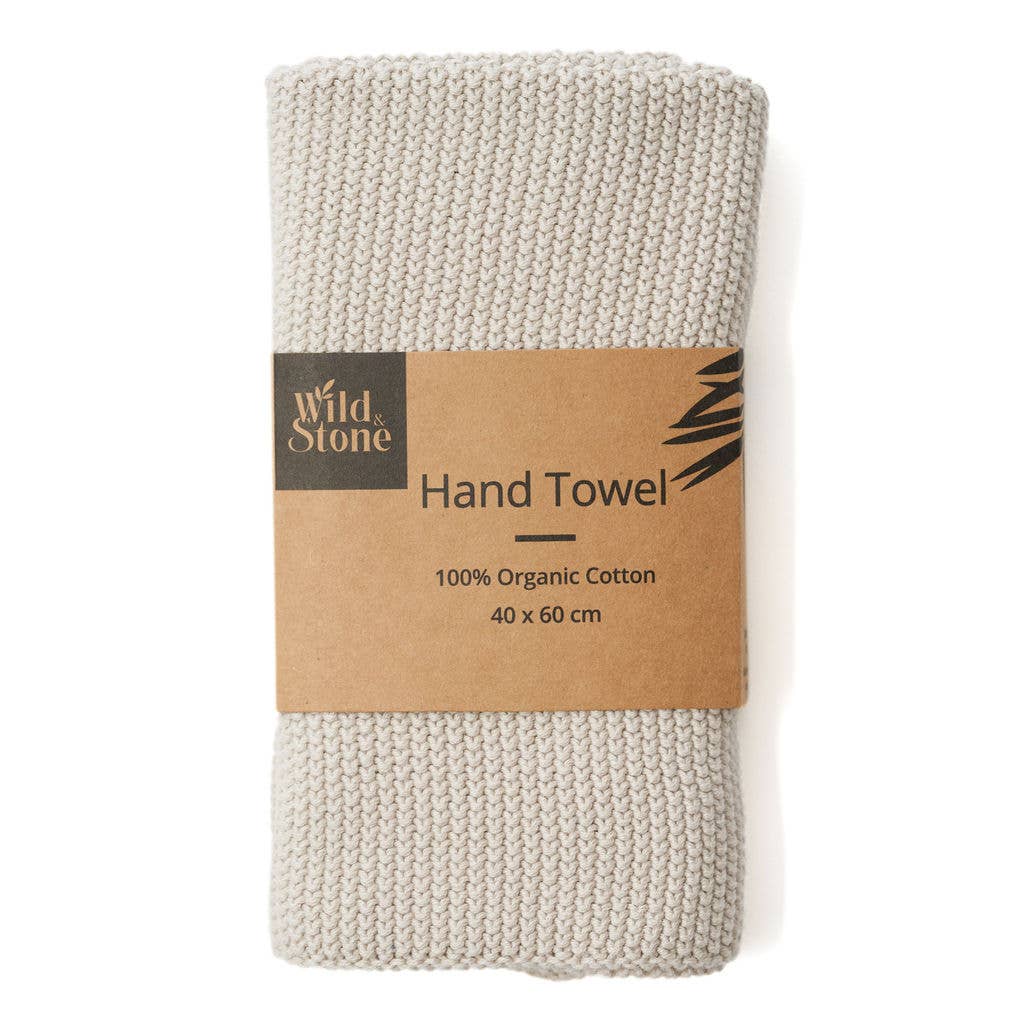 Wild and Stone - Hand Towels - 100% Organic Cotton - Beach Sand