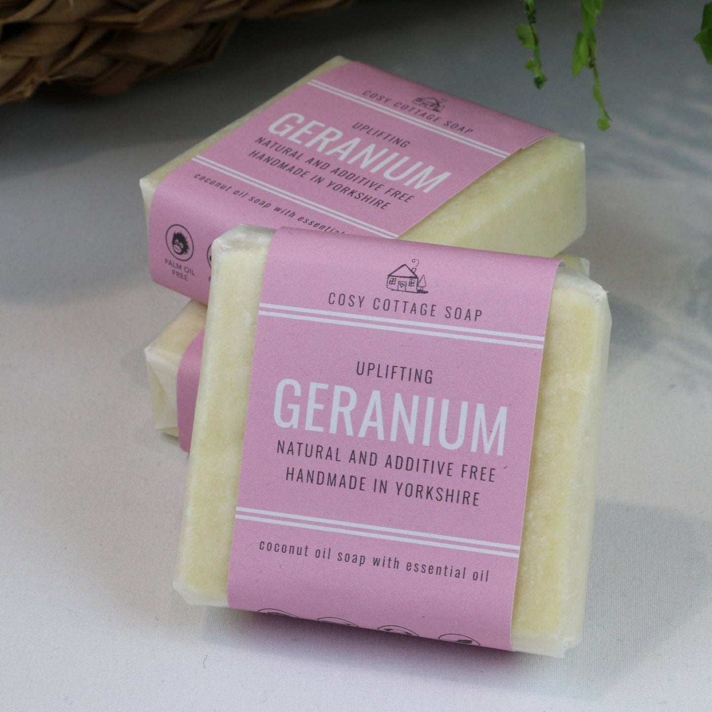 Cosy Cottage Soap - Handmade Geranium Soap 55g
